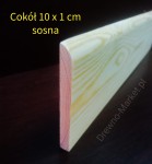 Listwa przypodłogowa 10 x 1 cm - Cokół - SOSNA  KL. - A