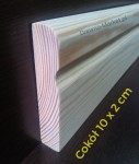 Listwa przypodłogowa 10 x 2 cm - Cokół - SOSNA  KL. - A bezsęczna