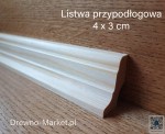 Listwa 4 x 3 cm  przypodłogowa - SOSNA