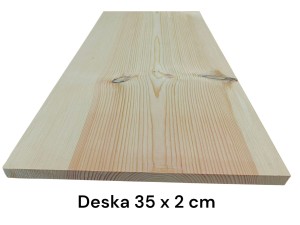 Deska 35 x 2 cm - heblowana - SOSNA