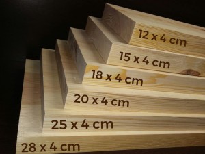 Deska - 25 x 4 cm - heblowana - SOSNA