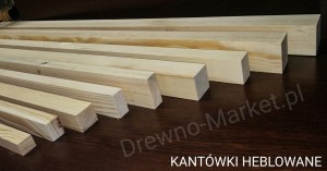 Kantówka heblowana  4 x 2 cm - SOSNA