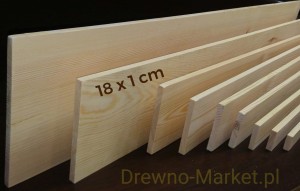 Deska heblowana 18 x 1 cm - SOSNA