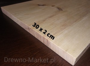 Deska  -  30 x 2 cm -  heblowana 