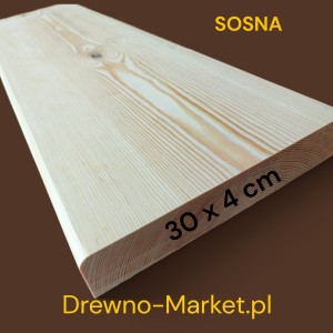 Stopnica schodowa 30 x 4 cm - SOSNA
