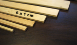 Listwa heblowana -  6 x 1 cm - SOSNA
